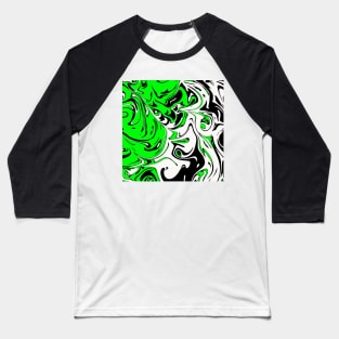 Lime white liquid abstract Art Baseball T-Shirt